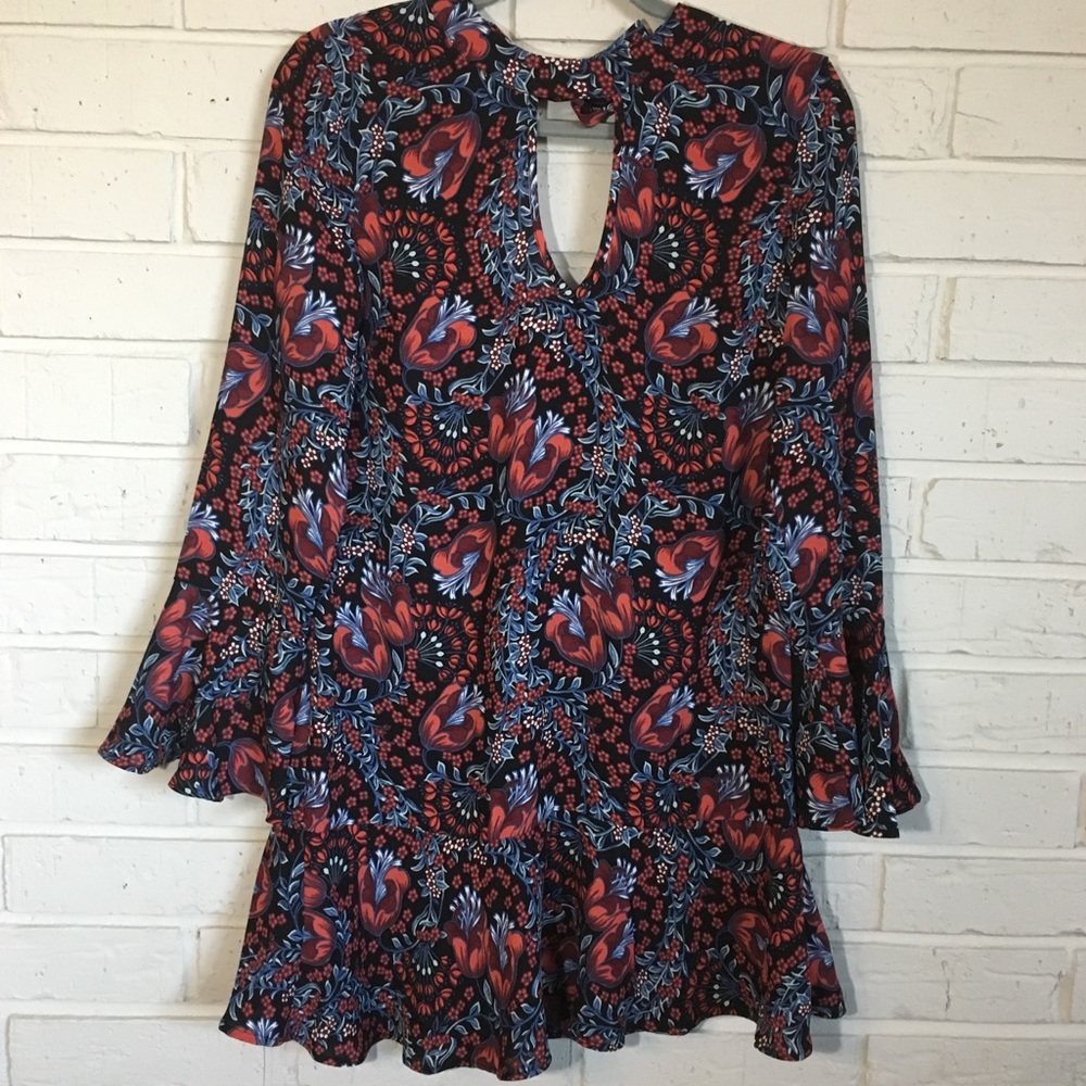 Xhilaration || mini dress, bell sleeves, keyhole